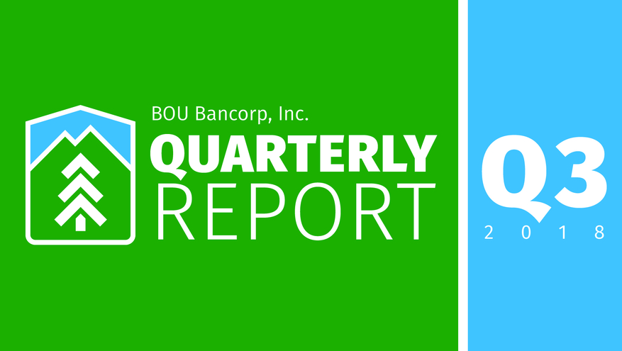 BOU Bancorp third quarter financial report graphic