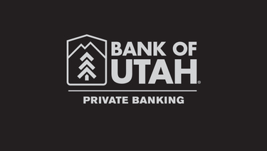 Bank of Utah Private Banking logo in silver text on a black background